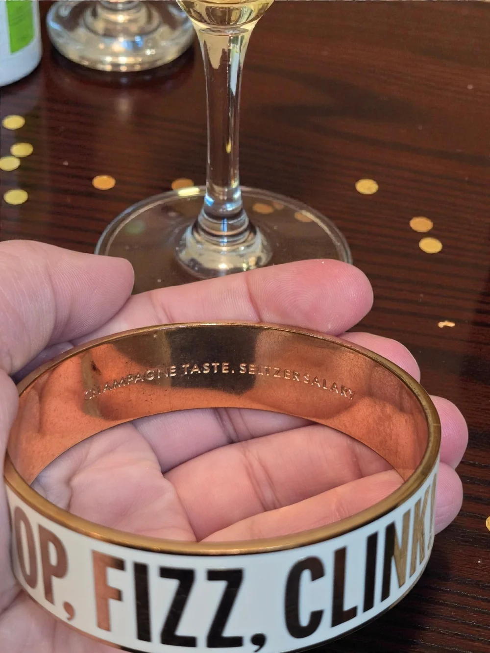Kate Spade "POP, FIZZ, CLINK!" Enamel Bangle - Picture 4 of 5